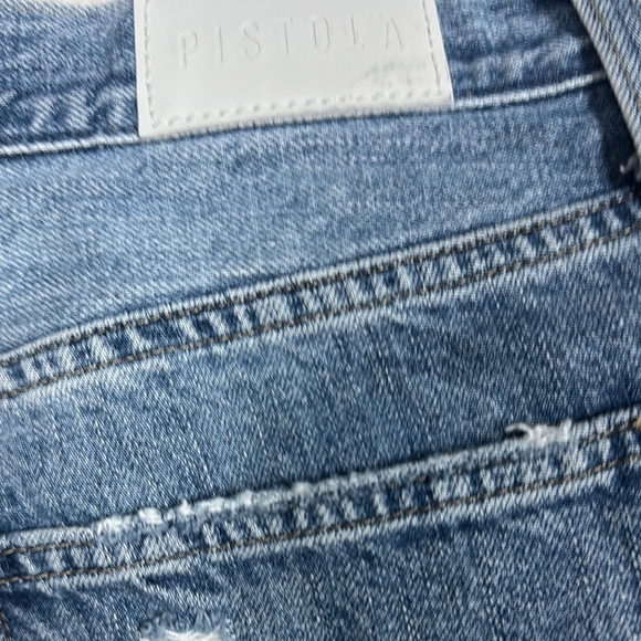 Pistola Blue Boyfriend Jeans Distressed Style - Picture 7 of 8